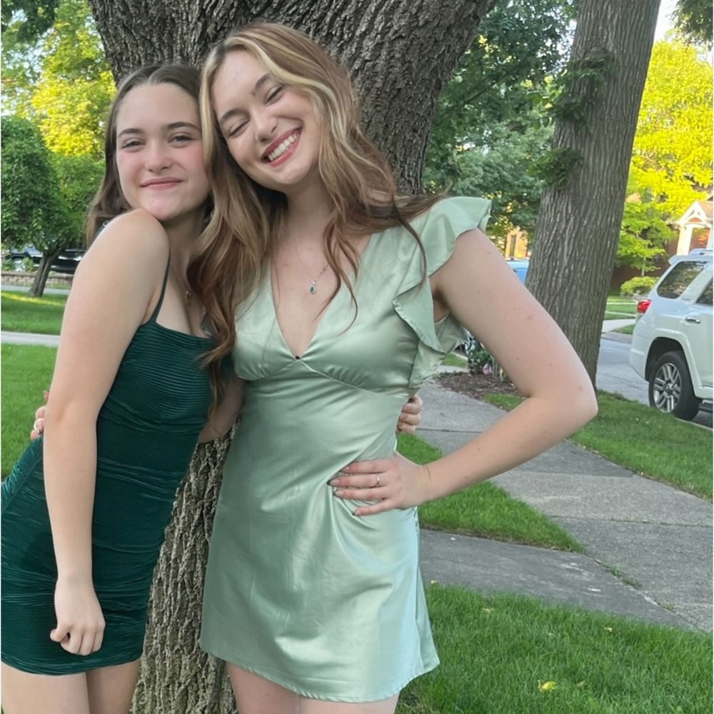 Altar’d state light green silk dress🤍